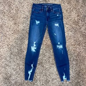 American Eagle Distressed Super Stretch Jeggings